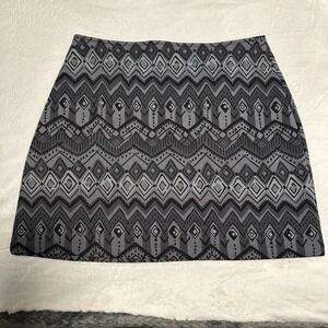 ATHLETA Skirt Womens Small Monarch Geo Printed Tech Black Hiking Outdoors